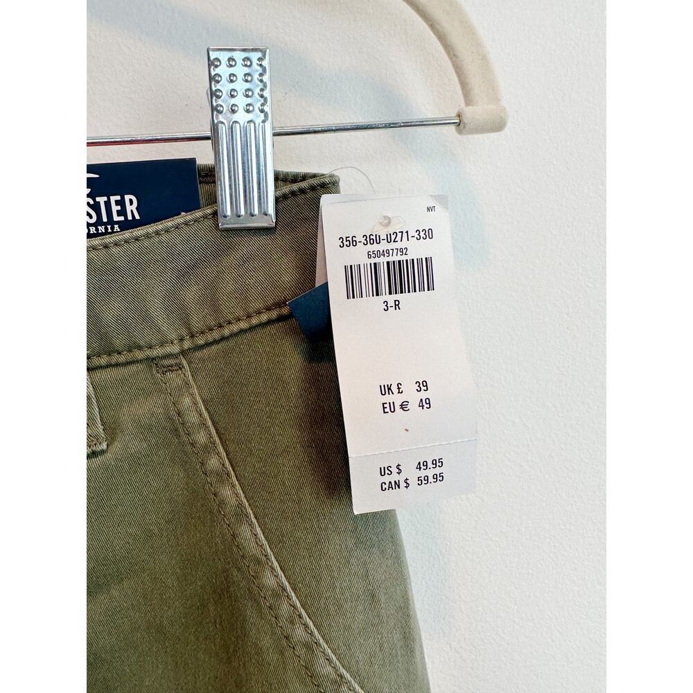 NWT Hollister Cargo Pants Olive Green size 3 R - Picture 3 of 10